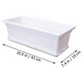 thumbnail image 4 of Zcyifa 2pcs Plastic Window Box Planter with Saucers for Indoor Outdoor Garden Balcony, 4 of 10