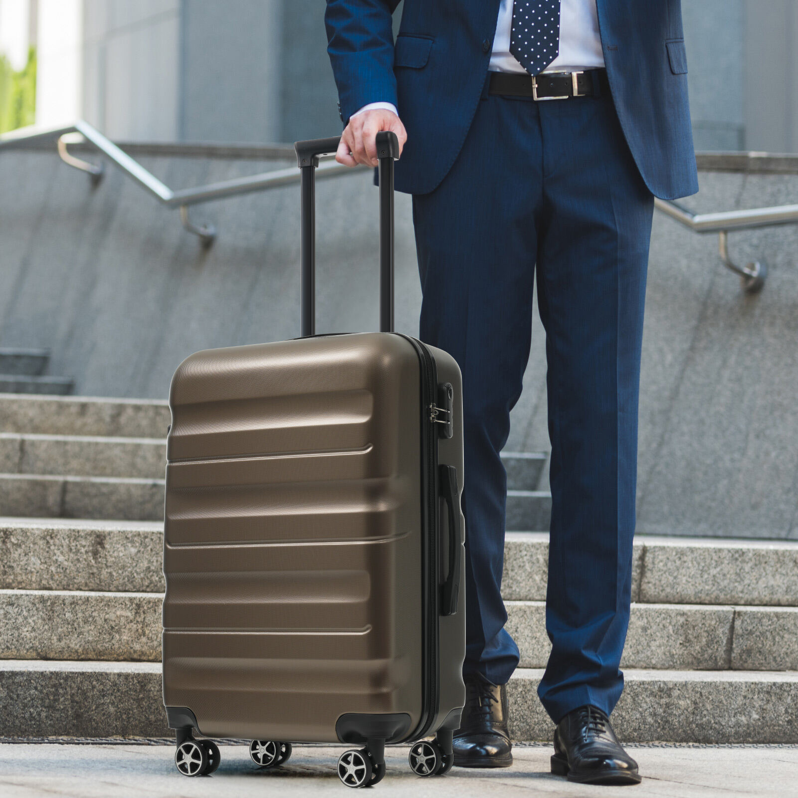 Hard Shell Luggage 6-Piece ABS Hardshell Luggage Set - Lightweight & Durable Suitcases with Dual Spinner Wheels, Carry-On & Check-In Sizes for Travel & Business,Carry On Hard Shell Luggage