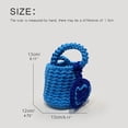 thumbnail image 4 of Mini bolsos tipo cubo de playa para mujer, diseñador de lujo, novedad de 2023, en tela de algodón, tejido manual, bolso interior, cierre con cordón para el hombro, 4 of 5