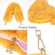 thumbnail image 5 of Shoulder Bag Faux Fur Purse Heart Shaped Purse Furry Clutch Fluffy Handbag for Women-Yellow, 5 of 5