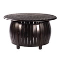 thumbnail image 5 of Aluminum 44-in Round Patio Fire Table Set with Swivel Rocking Chairs, 5 of 12