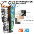 thumbnail image 7 of 30oz Black White Tie Dye Mandala Pattern Tumblers Stainless Steel Tumbler with Lid and Straw,Vacuum Insulated Double Wall Travel Tumbler Cups Mug with Cleaning Brush for Coffee,Tea, 7 of 7