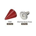 thumbnail image 3 of Unique Bargains 50 Sets Cone Spikes Studs 7x10mm Studs and Spike Screw Back Rivet Red, 3 of 4