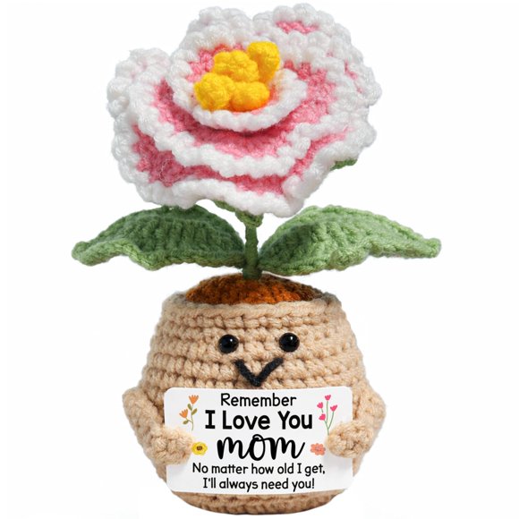 Flor de ganchillo regalo TEEBIM peonía para mamá