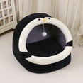 thumbnail image 6 of Cozy Cat & Dog Cave Bed | Semi-Enclosed Pet Tent with Plush Ball & Washable Mat | Portable Foldable Pet Bed for Indoor & Outdoor Use | 13.77" x 13.77" x 12.59", 6 of 6