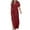 Wine, variant on Dresses for Women Women Summer Fashion Short Sleeve Vent Round-Neck Casual Dress Boho Dress Wine S