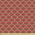 thumbnail image 2 of Ambesonne Modern Fabric by the Yard Upholstery, Wavy Lines Oval Curvy, 1 Yard, Dark Coral Ivory, 2 of 5