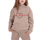 thumbnail image 3 of TaTaai Valentine's Day Kids Hoodie and Pants Set, Heart Print Two Piece Outfit, Cute Couple Matching Wear Gift, 3 of 4