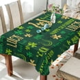 thumbnail image 5 of Coolnut Green Patricks Day Fabric Rectangle Tablecloth - Waterproof and Wrinkle-Resistant Table Cloth 60x90 Inch Table Cover for Indoor & Outdoor Dining House Decor, 5 of 7