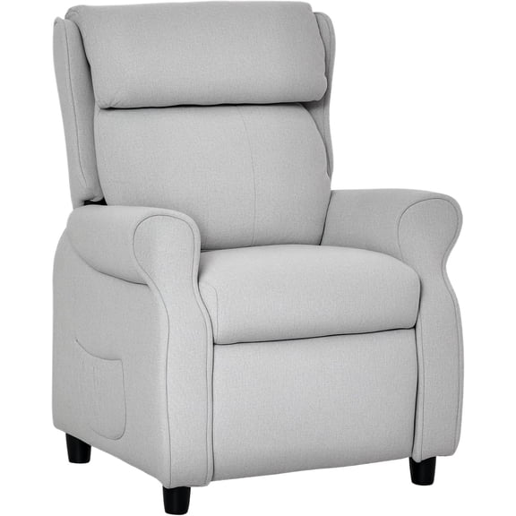 NeoNiches Recliner Chair Angle Adjustable for 3-5 Years Footrest Light Grey | Sofa, Single Lounger Armchair, Gaming Chair, 2 Side Pockets