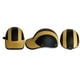 thumbnail image 5 of Casco Vintage Naiovety para motocicleta gorras de béisbol ciclismo cuero Amarillo negro, 5 of 6