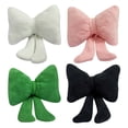 thumbnail image 3 of Soft Furry Bow Throw Pillows 14 x 10 Inch Cute Bowknot Plush Pillow Home Decor Stuffed Bow Lumbar Pillow for Bed Couch Living Room Decor (Pink), 3 of 6