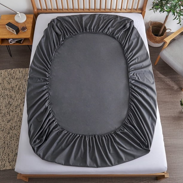 Sábana bajera ajustable de algodón 100% con bandas elásticas, fundas de colchón ajustables antideslizantes para cama individual doble King Queen, 140/160/200cm Tan Jianjun unisex