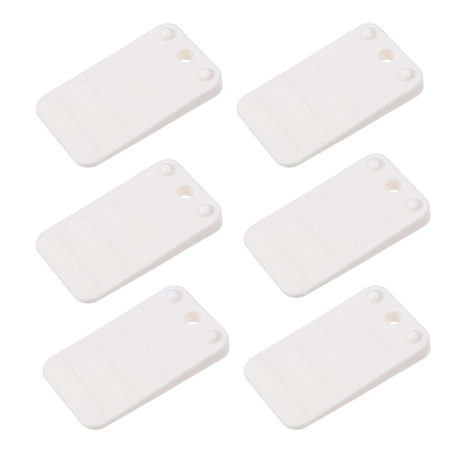 OUNONA 6Pcs Plastic Furniture Feet Mats White Anti-skid Floor Protection for Sofa Leg and Table Leg