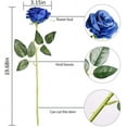 thumbnail image 2 of Burgundy Roses Artificial Flower, 12Pcs Realistic Long Single Stem Fake Silk Red Roses Bouquet for Party Home Wedding Centerpiece Hotel Office Halloween Decor, 2 of 5