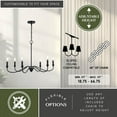thumbnail image 4 of Annabelle 6 Light Matte Black Farmhouse Chandelier Candelabra, 4 of 11