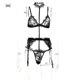 thumbnail image 1 of Mujeres sexy encaje body ropa interior perspectiva sujetador panty liguero, m, negro Speravity XX000193-08, 1 of 7