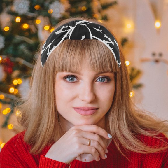 ELAYARD Versatile Black Wide Band Headband with Bow for Various Occasions 2Pcs