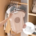 thumbnail image 3 of 20PCS Adjustable Kids Hangers for Closet Nursery Clothes-Nonslip Plastic 14"L Baby Hangers Suitable for Infants, Kids, Teens Age 0-18 Years White, 3 of 8