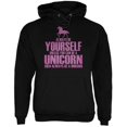 thumbnail image 1 of Always Be Yourself Chandail à Capuchon Adulte Noir Unicorn, 1 of 1