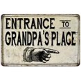 thumbnail image 1 of Entrance to Grandpa's Place Vintage Look Chic 8 x 12 Matte Finish Metal 108120020170, 1 of 1