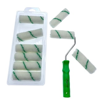 4-Inch Mini Paint Roller Set – 10-Pack With 9 Roller Covers & Frame, Perfect For Walls, Crafts, Trim & Staining