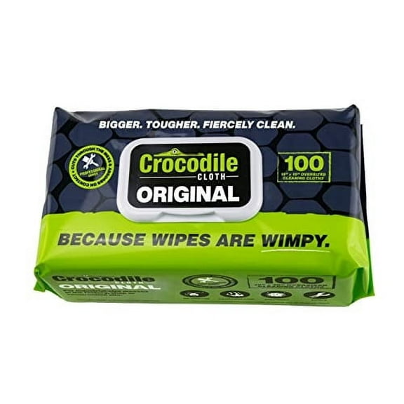 1PK Crocodile Cloth 5900-100 Original Cleaning Wipes, 100 Count