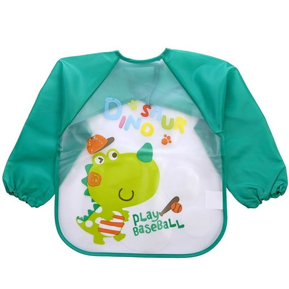 TureClos Lovely Baby Bibs Infant Long Sleeve Waterproof Baby Feeding Smock Children Plastic Coverall Bib Toddler Scarf