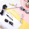 thumbnail image 5 of 40Pcs Silicone Cable Tie Strap, Adjustable Reusable Cable Organizer (5 Colors), 5 of 5