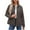 Dark Gray, variant on Womens Baggy Puffer Jacket Lightweight Button Down Quilted Jackets Winter Long Sleeve Tunic Outwear Coats With Pockets