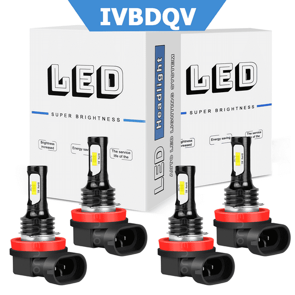 For Freightliner Cascadia 2008-2017 LED Headlights Combo H11 High Beam H11 Low Beam Kit 4Pcs 6000K White