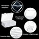 thumbnail image 2 of Caja de almacenamiento pequeña de plástico transparente de 12 piezas con tapa con bisagras para recolectar artículos pequeños, cuentas, joyas, viene con una caja rectangular para almacenar cajas, 2 of 5