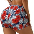 thumbnail image 2 of Qekee Leaves And Flowers Women Workout Shorts, Sports shorts, Scrunch Butt Lifting Gym Shorts, Breathable Soft - Medium, 2 of 9