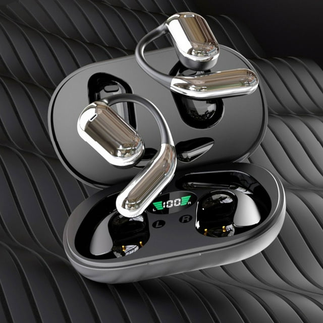 Auriculares inalámbricos Bluetooth 5.3 con cancelación de ruido, sonido direccional, reducción de ruido y pantalla.