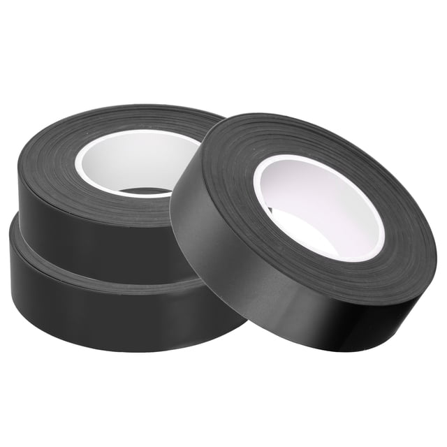 Cinta de señalización Uxcell 20mm x 20m/65.6ft Cinta de marcado no adhesiva negra 3 paquetes