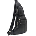 thumbnail image 1 of Mochila bandolera de piel Hebetag con bandolera para hombre y mujer, 1 of 7