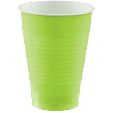 Big Party Pack Kiwi Green Plastic Cups, 12 Oz., 50 Ct.