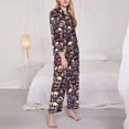 thumbnail image 3 of Hirioo Skull record rock for Women's Pajama Sets 2 Piece Pjs Women's Long-Sleeved Pajama Set Button Down Sleepwear,S-XXL-XX-Large, 3 of 7