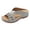 Grey, variant on Womens Orthopedic Low Wedge Sandals Dressy Platform Sandal with Flower Open Toe Comfortable Casual Slip on Summer Shoes Gold 7