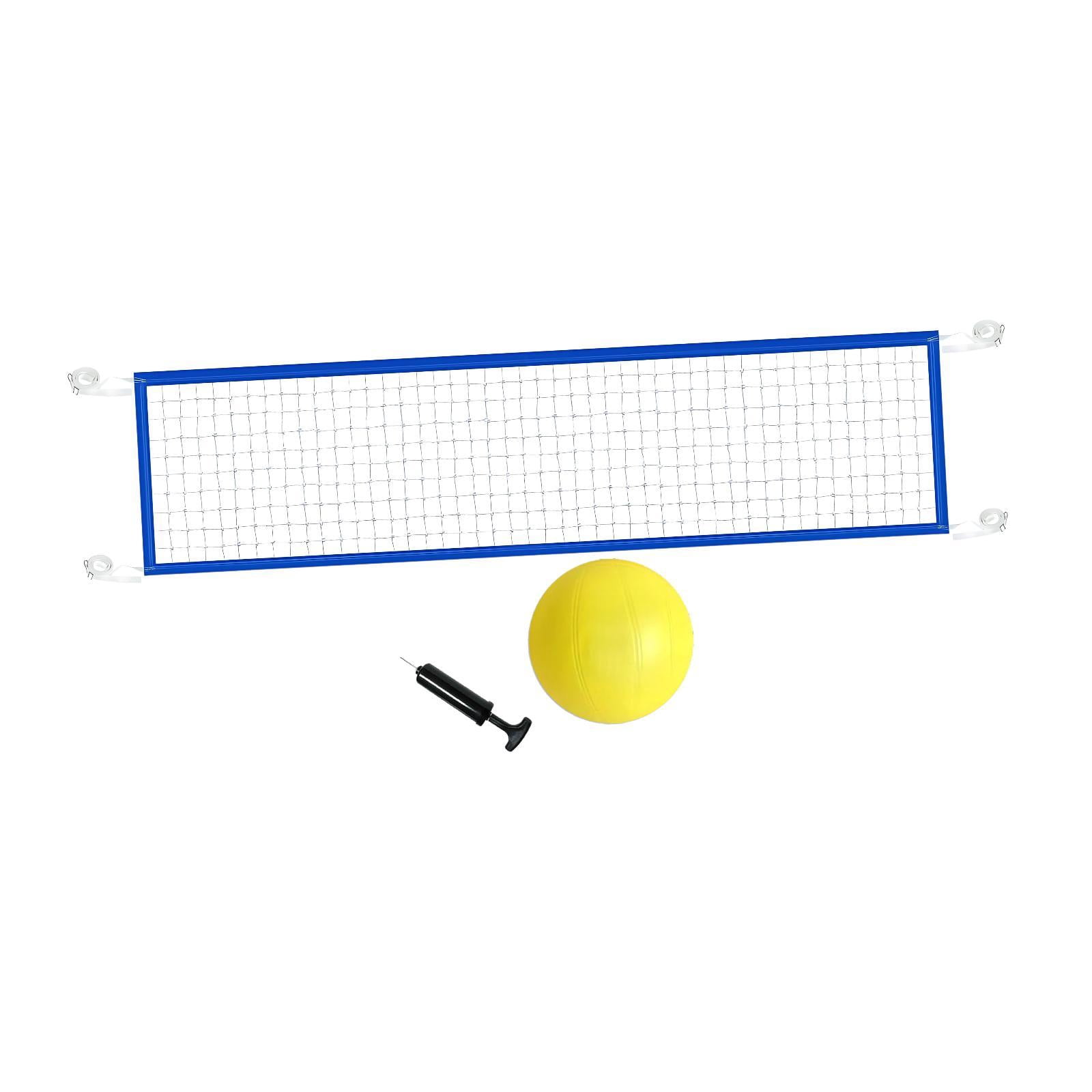 funtasica Volleyball Net Only Replacement Easy Setup Foldable for Water Sports Practice with Storage Bag for Pool White Volley Ball Net With Ball and Pump