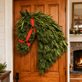 thumbnail image 6 of Handwoven Horse Head Wreath – Rustic Farmhouse Equestrian Christmas Decor, Front Door Wreath with Velvet Bow, Ideal for Holiday Decor & Horse Enthusiasts, 6 of 11
