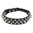 thumbnail image 2 of Correa Cuello Perro Collar Seguridad Animal Doméstico Remache Cuero Complimentos Duraduro - Negro, XL Black_XL Salvador Collar del remache del gato del perrito del animal doméstico, 2 of 6