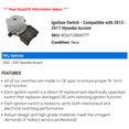 thumbnail image 2 of Ignition Switch - Compatible with 2012 - 2017 Hyundai Accent 2013 2014 2015 2016, 2 of 2