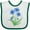White and Green, variant on Inktastic Cornflower Boys or Girls Baby Bib