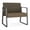 Adler Peppercor, variant on Waterfall Reception Sled Base Bariatic Chair / Charcoal Steel / Light Gray