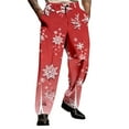 thumbnail image 4 of KKBOTIVE Christmas Suit for Men Long Sleeve Button Down Funny Print 2 Piece Suit and Dress Pants Men's Jacket Outfit Prom Wear E-Red Size: M, 4 of 6