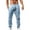 Light Blue, variant on Men's Coconut Tree Print Linen Cropped Summer Casual Yoga Pants Lightweight Breathable Comfortable Wear