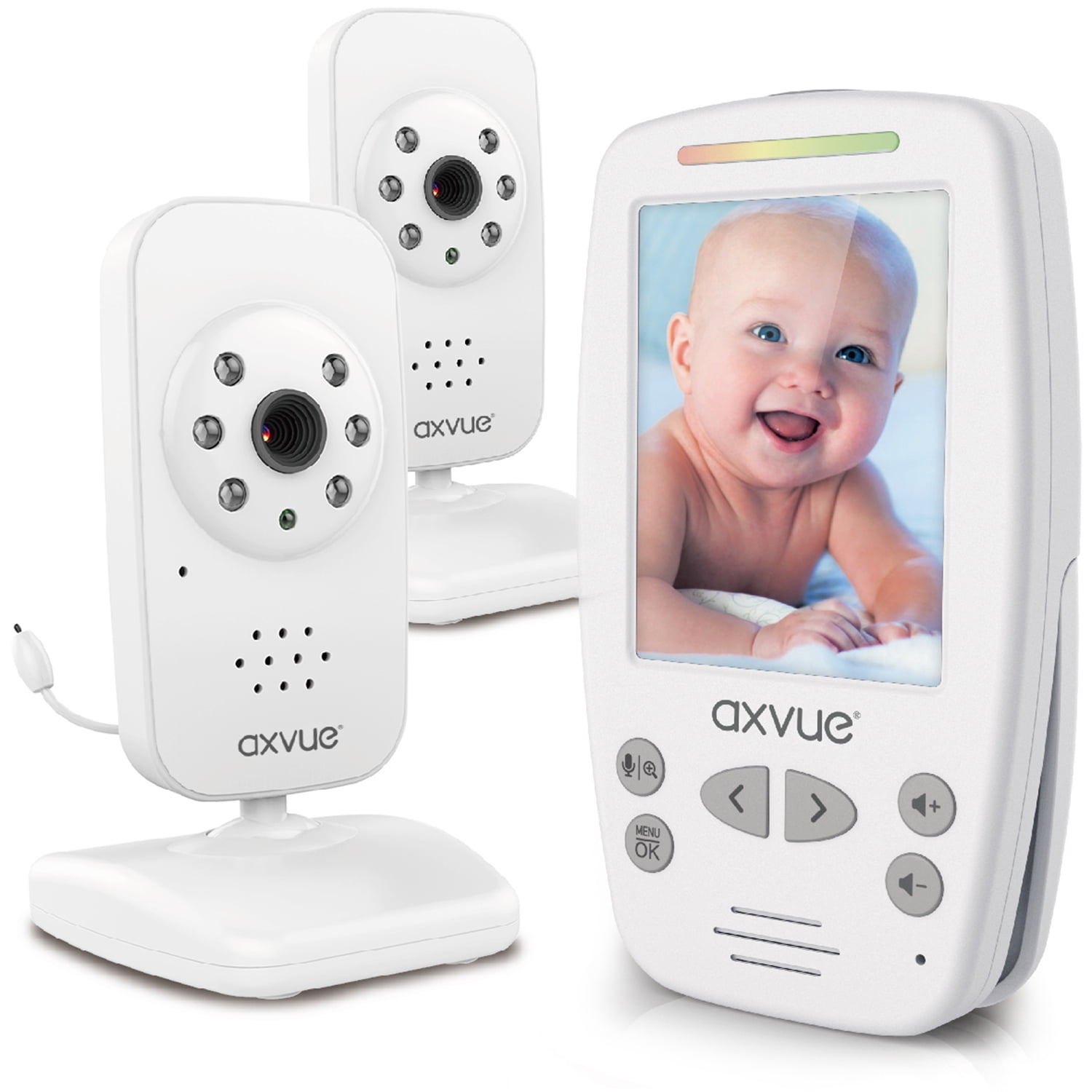 Axvue E612 Video Baby Monitor 4.3" LCD Screen and 2 Camera NEW UNIT 
