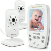 AXVUE Video Baby Monitor 2.8" High Resolution Display 2 Cams for 2 Rooms 12-Hour Battery Life 1,000ft Range 2-Way Communication Secure Privacy Wireless Technology