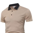 thumbnail image 4 of IhhxPro Men's Short Sleeve Collared Shirt with Button Detail Quick Dry Tee for Work or Casual Wear S-2XL, 4 of 5